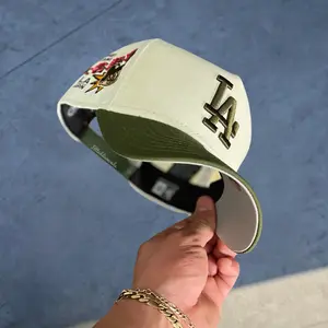 New Era LA Dodgers Olive Cream 9FORTY Baseball Hat Green Undervisor Gorra De Béisbol Para Hombre, outdoor cap