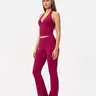 NVWA Women's 2-Piece Athleisure Activewear Set - Sleeveless Deep V Backless Tank Top, High-Waisted Flared Pants, Skin-Friendly Breathable Summer Outfit for Gym, Yoga, No,outdoorfun
