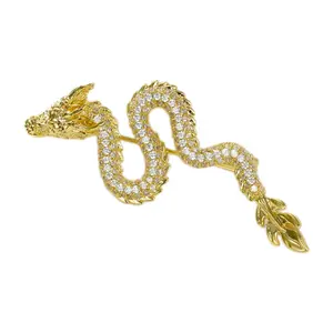 Retro Dragon Badge Unique Designs Brooch Pins for Fashionable Individuals