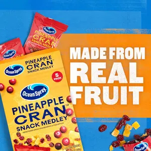 Ocean Spray® Pineapple Cran™ Snack Medley, Cranberry and Pineapple Dried Fruit Snack, 1 Oz Pouches, 5 Count