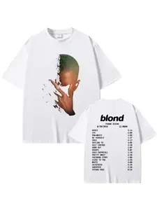 Rapper Frank Fashion Vintage Graphic T-shirts Men Women Ocean Hip Hop Trend T Shirts Blond  Man Soft and skin friendly