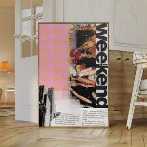 New York City Magazine Poster For Home Decor, City Girl Print Art, Retro Wall Art For College Apartment Decor