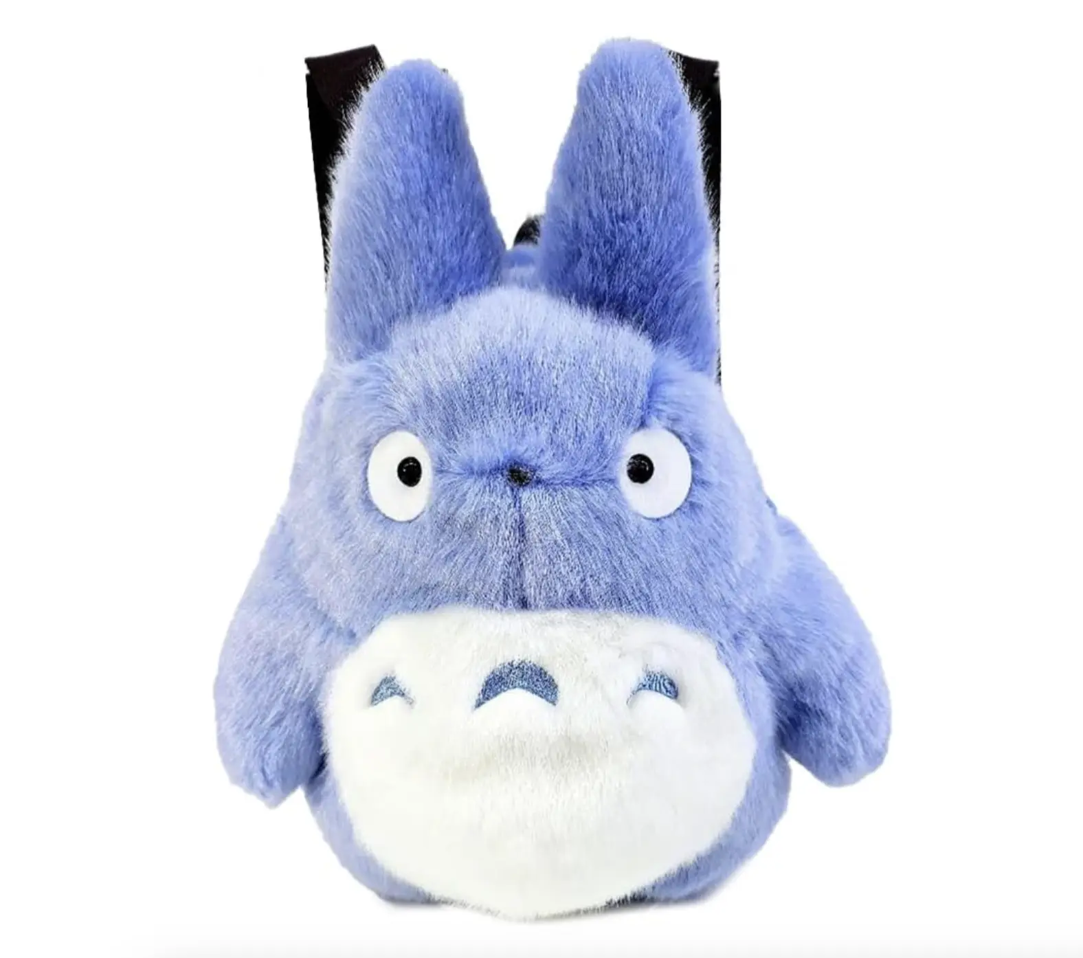 16" Blue Fluffy Totoro Plush Backpack for Unisex