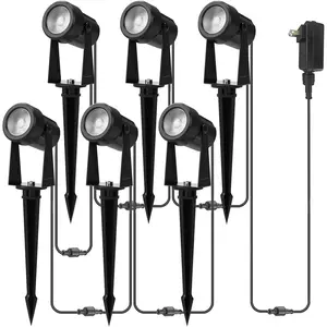 Outdoor Landscape Lighting, 6 Pack Outdoor Spot Lights, Low  LED Landscape Lighting with Transformer for Yard, , Lawn, Garden, IP65  & 2700K Warm White