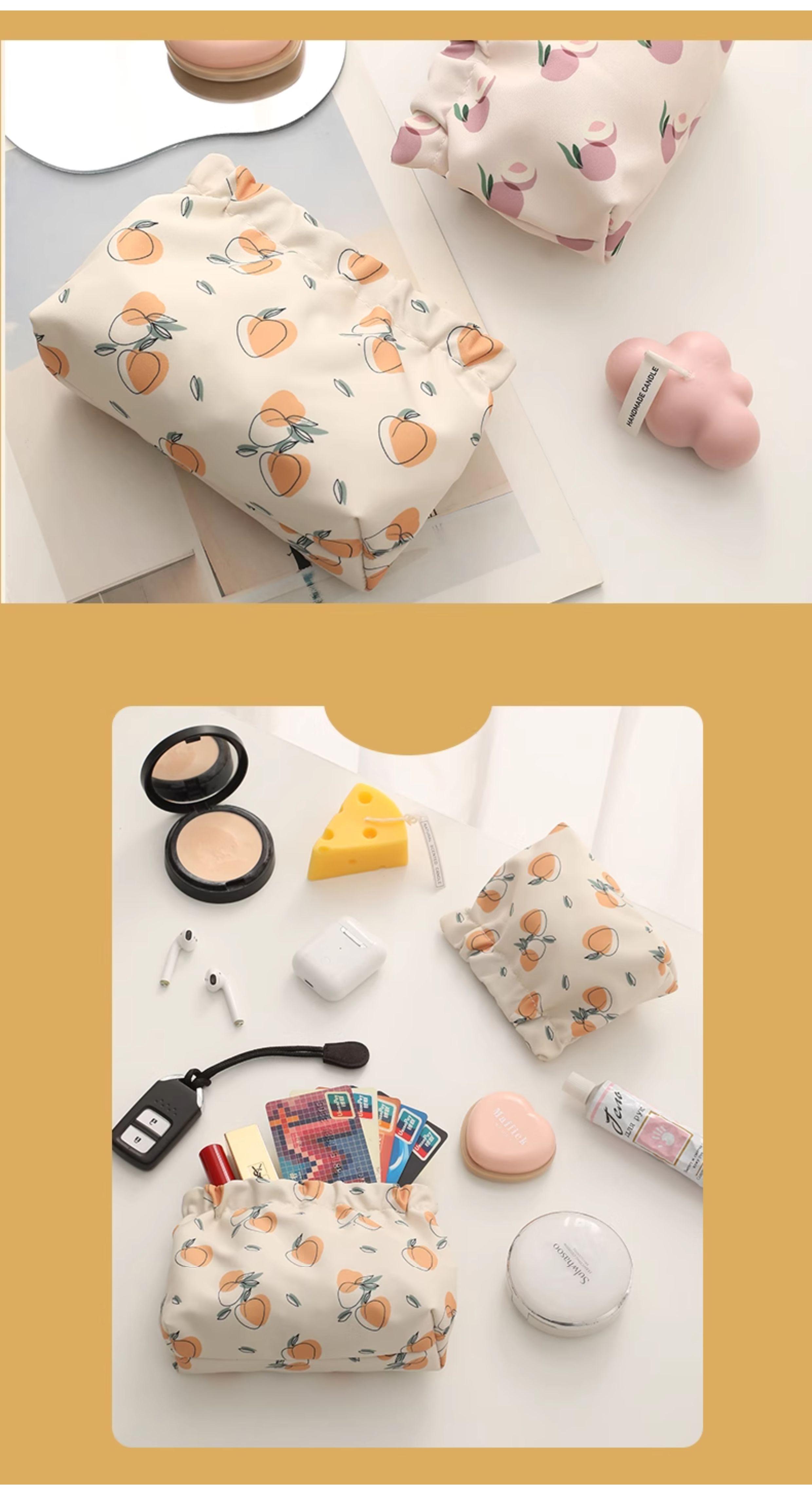 Self-Closing Waterproof Makeup Bag - Shrapnel Storage Bag for Girls with VITALITY Design