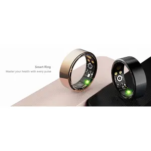 Smart Ring for Women Men Health Tracker - IP68 Waterproof Fitness Ring with Sleep Tracker/Heart Rate/Blood Pressure/Blood Oxygen/Step Counting/Calories for iOS & Android,No Subscription Fee