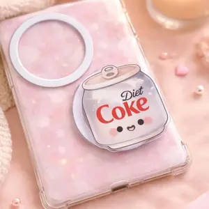 Kawaii Diet Coke MagSafe Phone Grip: Cute Soda Can Aesthetic Magnetic Phone Holder, Cozy Girly Coquette Accessory Gift, Phone Kindle Holder