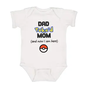 Dad Poked Mom Onesie, Pregnancy Announcement Gift, Cotton Baby Clothes, Funny Bodysuit