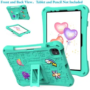 Compatible with iPad 12 (2026) & iPad A16 11" (2025), iPad Air 6/7/8 11", iPad Pro 11" (2018‑2025) & iPad 10 (2022), Magnetic Pencil Holder Case, Lightweight EVA+PC Shockproof Cover with Built‑in Stand