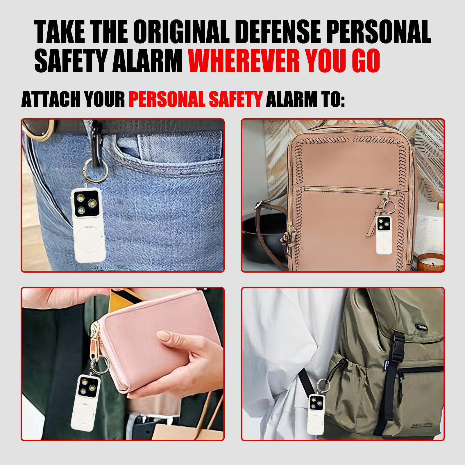 Personal Safety Alarm Keychain | Deafeningly Loud & Rechargeable | Emergency Strobe Light + Anti-Tracking | Perfect for Women, Night Running, and Elderly
