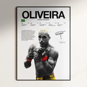 Charles Oliveira Poster, UFC Wall Print, MMA  UFC Lightweight Champion, Ufc Gift For Him, Sports Print, Gym Decor