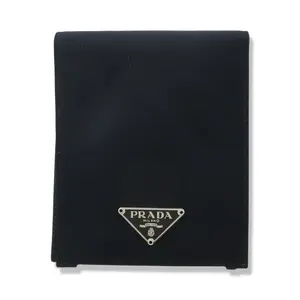 Pre-owned PRADA Nylon Small Leather Goods Card Holder Dark Navy P1035