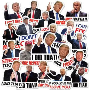 【20 Upgraded Emojis】100Pcs I Did That Trump Sticker - Vinyl Sticker, Water Resistant, 1.5" x 1.5", Anti-Trump, Meme Sticker, Fdt