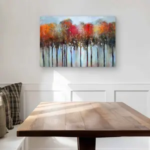 Begin Home Decor C1MP20308QIGCP 20 x 30 in. Abstract & Colorful Forest Wall Art - Contemporary Metal Print