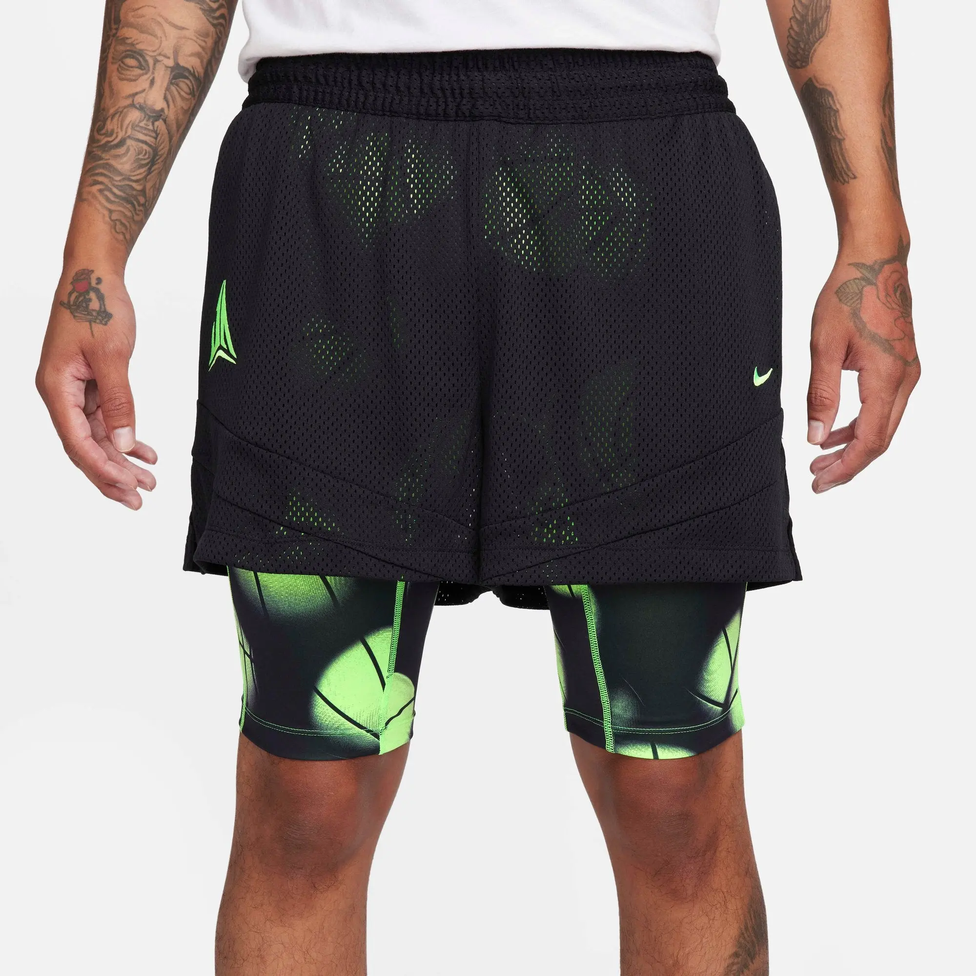 [FQ1022-010] MENS NIKE SIGNATURE JA MORANT DRI-FIT 2-IN-1 4" BASKETBALL SHORTS