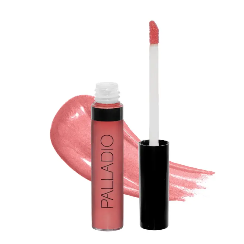 Palladio Non-Sticky Lip Gloss - Cruelty-Free Herbal Nourishing Cosmetic with Vitamins A&E, Aloe, Ginseng, Octyldodecyl Stearoyl Stearate, Glossy Smooth Finish, Moisture, Hydrate, Intense Color, Lip Softening, Wrinkle Minimizing (Palladio Beauty Group)