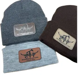 CTT Oil Exploration Unisex Leather Patch Beanie