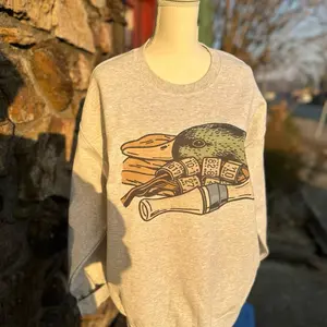 Duck & Shells Old School Camo Oversized Print Crewneck Sweatshirt