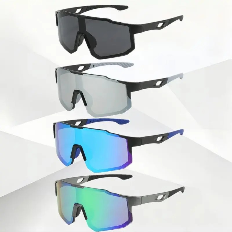 Unisex 4-Pack Full Rim Polarized Outdoor Cycling Eyewear - UV400 Shield, Lightweight Wraparound Fit Bikes Gear for MTB Riding, Road Cycling, Polarized Lens, Sun Protection, Uv Prevention, Anti Fog Uv Protection Men's Sunglasses