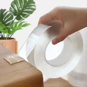 Double-Sided Nano Tape Roll, Transparent Waterproof Reusable Adhesive Tape, Multi-Purpose for Home and Office Use