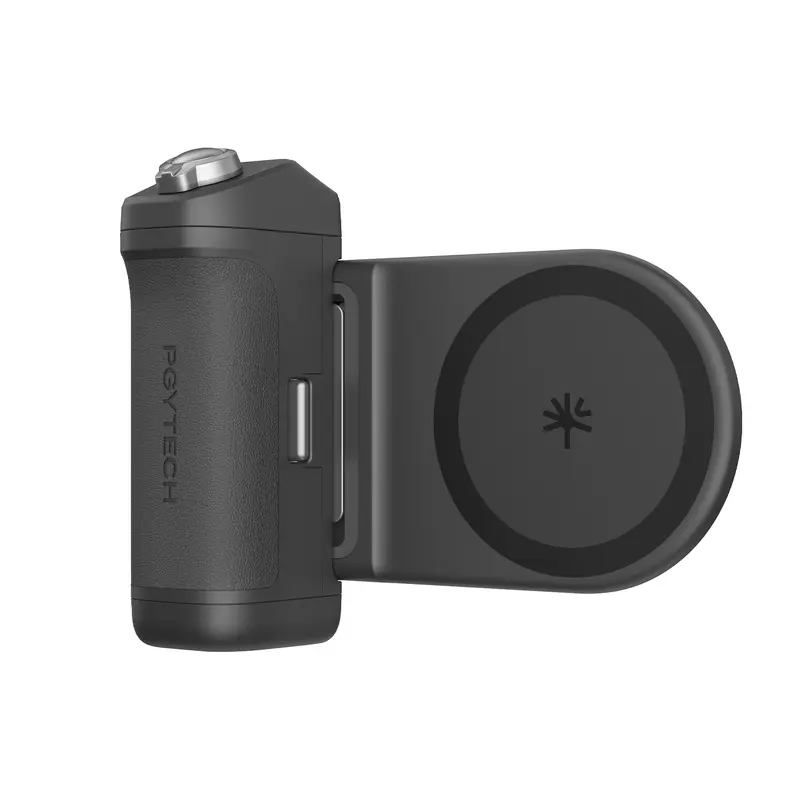 PGYTECH MagCam 2 Magnetic Phone Grip Kit - 3-in-1 Wireless Charging Bracket with 3000mAh Built-in Powerbank, Detachable Bluetooth Remote, Smartphone Mount, Mobile Holder & Stand, Photo+Video Creative iOS App for iPhone Series