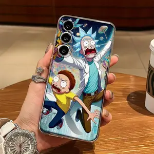 Rick And Morty Phone Case, TPU Protective Case, Suitable for Samsung Galaxy S26/25/ 24/ 23/ 22/ 21/ Plus/ Ultra/ FE|&iPhone 17 16 15 14 13 12 11 ProMax Pro Plus FE Series Cases, Perfect for Birthday Gifts, Holiday Presents Transparent