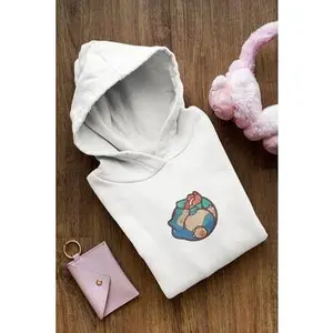 Embroidered Snorlax Flower Pokémon Hooded Sweatshirt in Cotton/Polyester for Men - Metallic, Soft