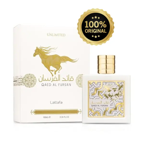 Lattafa Qaed Al Fursan Unlimited EDP, 90ml, Long-Lasting Unisex Perfume with a Captivating Fragrance of Pineapple, Coconut, and Vanilla, Floral Fruity Woody, Elegant Fragrance, Fragrances Perfumes