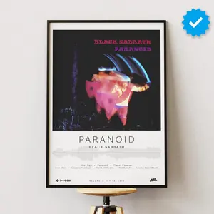 Black Sabbath Poster | Paranoid Poster | Album Poster Prints | Wall Decor Posters | Album Cover | Metal Music Poster