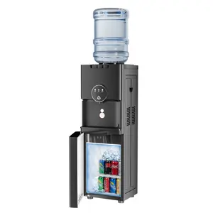 MUHUB Water Dispenser with Beverage Cooler, Top Loading Water Dispenser with Hot, Cold & Room 3 Temperature Water Settings, Hot & Cold Water Cooler for Kitchen,Office.
