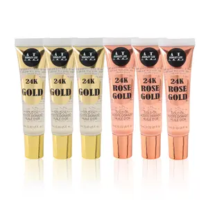 24K Gold Lip Oil 6-Pack (3 Gold + 3 Rose Gold) – Hydrating Gold Flake Lip Gloss with Vitamin E & Squalane