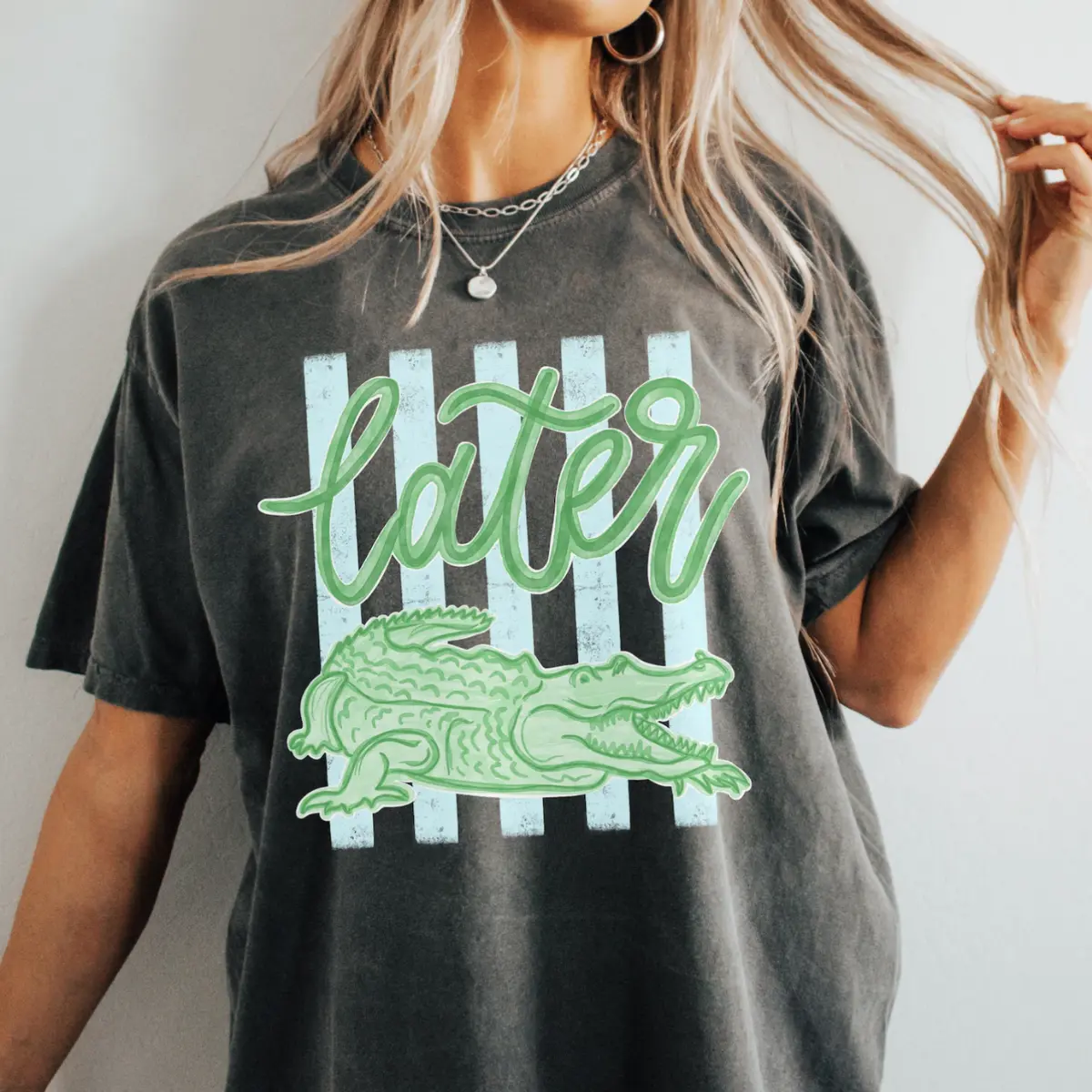 Comfort Colors Later Gator T-Shirt,See You Later Alligator Tshirt, Trendy Vacation T-shirt, Crocodile Quote Beach Summer Tee
