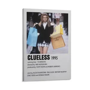 Clueless 1995 Classic Tv Show Poster HD Canvas Prints Poster Canvas Wall Art For Bedroom Decor Bar Office Room Decor Gift
