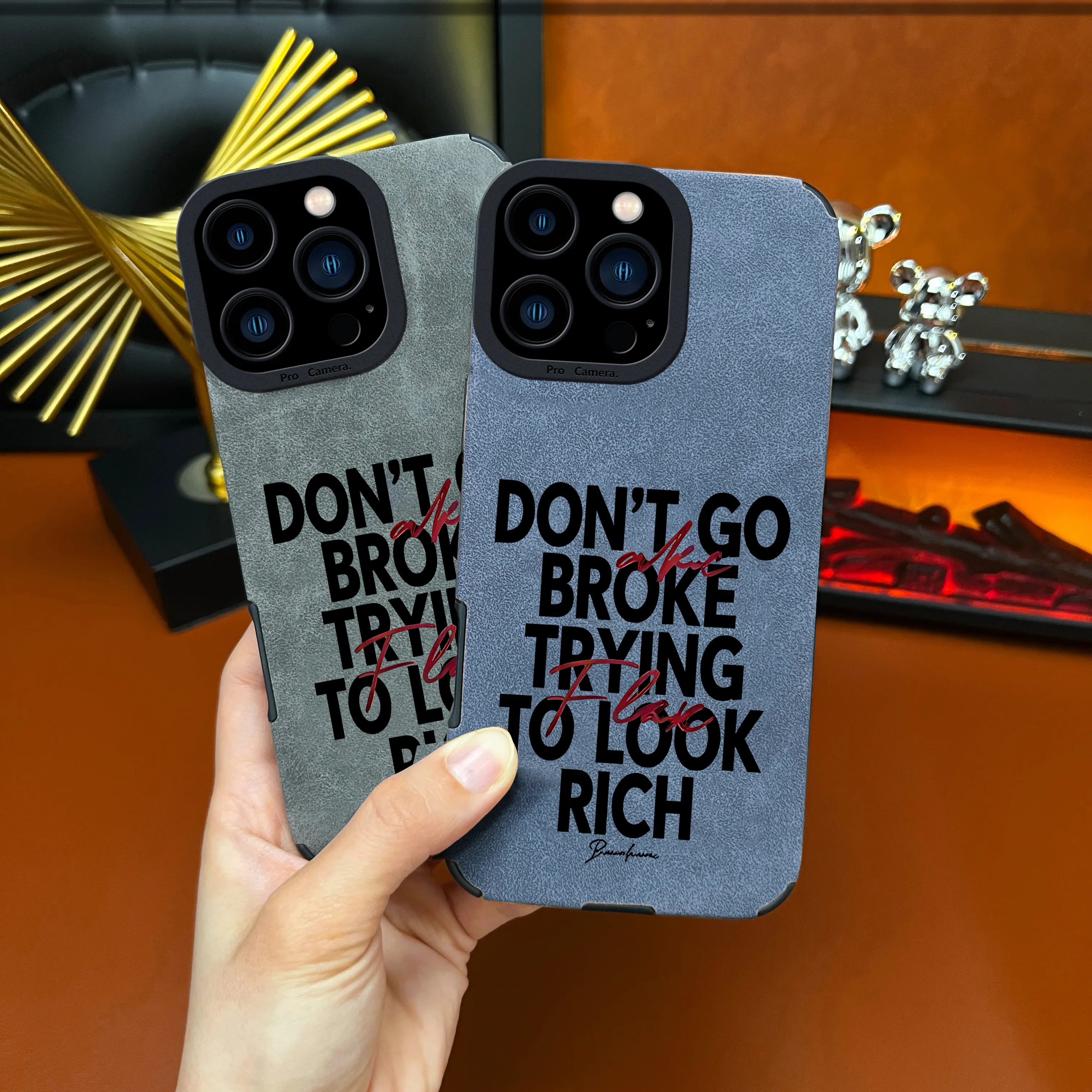 Simple inspirational word TPU leather phone case, all inclusive lens protection, military grade anti drop protection case, suitable for iPhone 17 Air 16 15 14 Plus 13 12 11 Pro Max Samsung Galaxy S25 Ultra S24 S23 S22 A73 A71 A53 A52 phone case - ZQ154