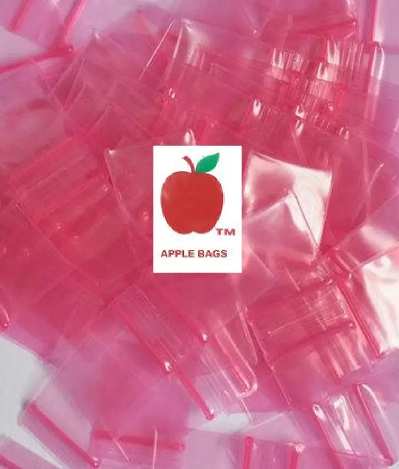 CrazyCoolBuys 1000 Pack Zipper Lock Original Brand Pink 2Mil Bags 1,000 Baggies Resealable Plastic