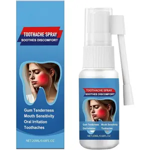 Toothache Relief Spray - Soothes Gum Fast, Improves Dryness, Mint & Chamomile Formula, Portable Oral Care for Adults (0.68FL.OZ)
