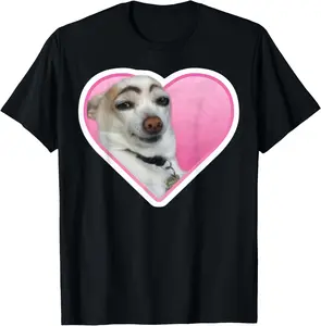 100% Cotton Eyebrow Doggo Meme Funny Internet Dog T-Shirt for Men Women