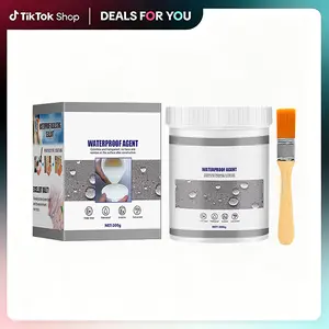 Waterproof Adhesive Sealant (300g with Brush) - No-Demolition Tile Leak Repair Coating for Bathroom, Kitchen Water Leak Fixes