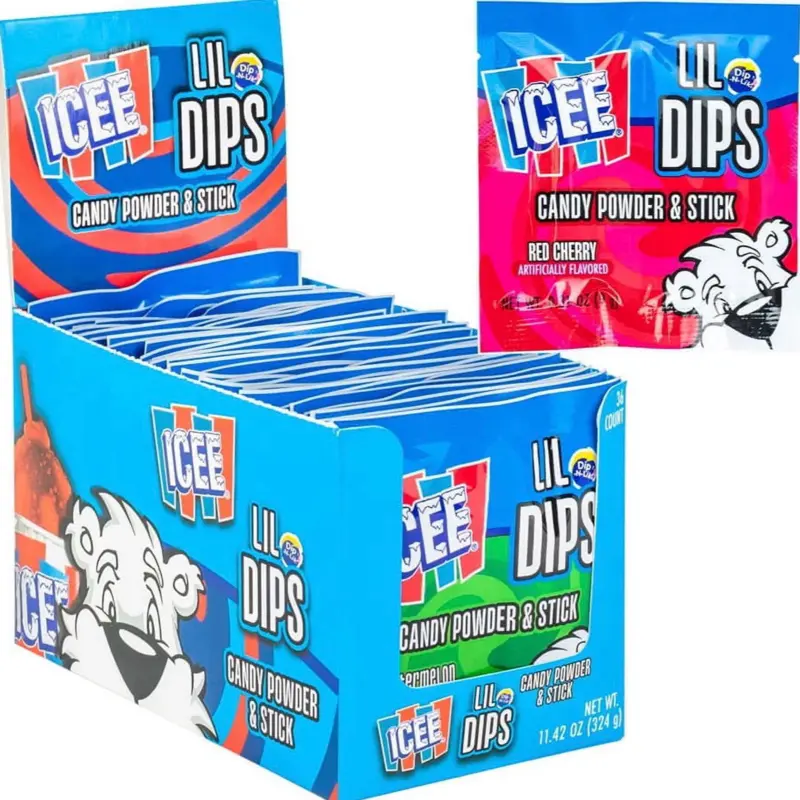 KOKOS ICEE Lil Dips Candy Powder and Stick 36ct Box