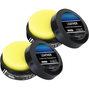 2Pcs Leader Cleaning and Care Cream & Cleaning Paste for Leather Care, Automotive Interior Leather Cleaning Cream, Leather Repair Kit Car Interior, Car Leather Conditioner Oil Paste
