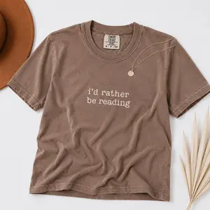 Comfort Colors I'd Rather Be Reading Shirt, Bookworm Shirt, Library Shirt, Gift for Reader, Book Lover Shirt, Librarian Shirt, Book Club Tee - TrendWear USA