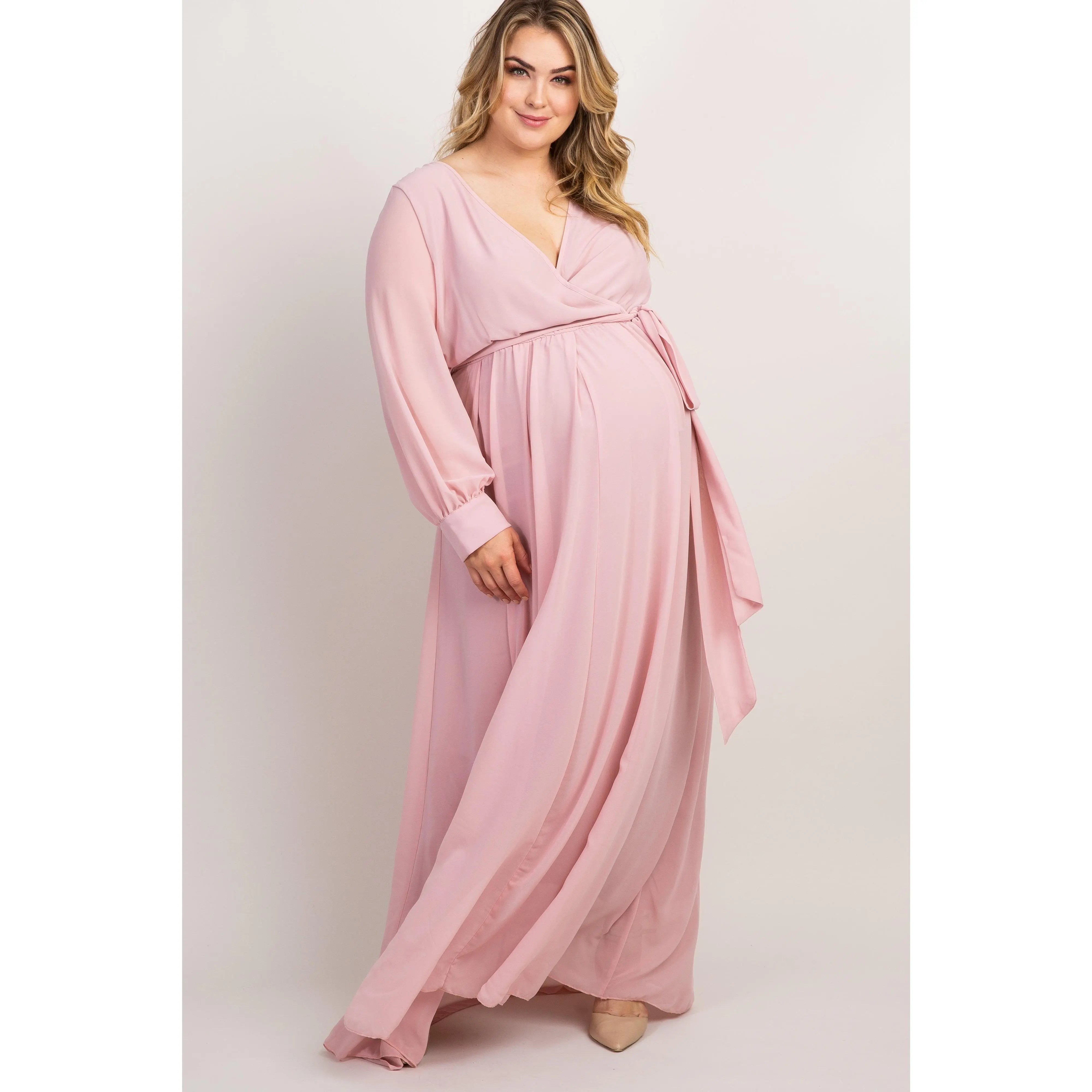 white christmas dresses Plus Size Scarlett & Jo Nancy Marilyn Chiffon Maxi Dress main image 0