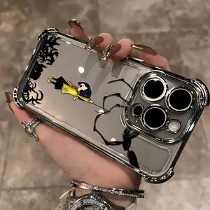 Popular anime C-Coraline pattern design, suitable for iPhone 17 Pro Max 16E 15 Pro 14 Plus 13 12 11 Air, Samsung Galaxy S26 Ultra S25 Plus S24 FE S23 S22 S21 S20 anti-drop protective Cover cases Cellphone