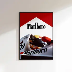 F1 Marlboro Poster, Marlboro F1, Ayrton Senna Poster, Senna Poster, F1 Poster, Formula 1 Print, F1 Marlboro Print, Formula 1 Poster, F1 (No Frame)