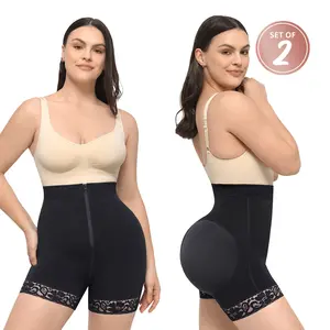 FeelinGirl High Waisted body short Shapewear Womens Tummy Control Shorts Womenswear Comfort Womenswear Underwear-2 pieces set LIVE ONLY