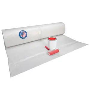 Plastic Sheeting 6 mil, 20' x 100' (2000 sq. ft.) - Semi-Clear Thick Plastic Covering for Construction & Painting - Durable LDPE Film Roll - Plastic Rolls Heavy Duty Outdoor by IDL Packaging