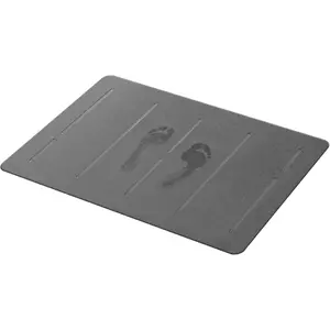 Diatomaceous Earth Stone Bath Mat, 24" x 15" Non-Slip Absorbent Diatomite Mat for, Quick Dry Mat Easy to, Dark Grey