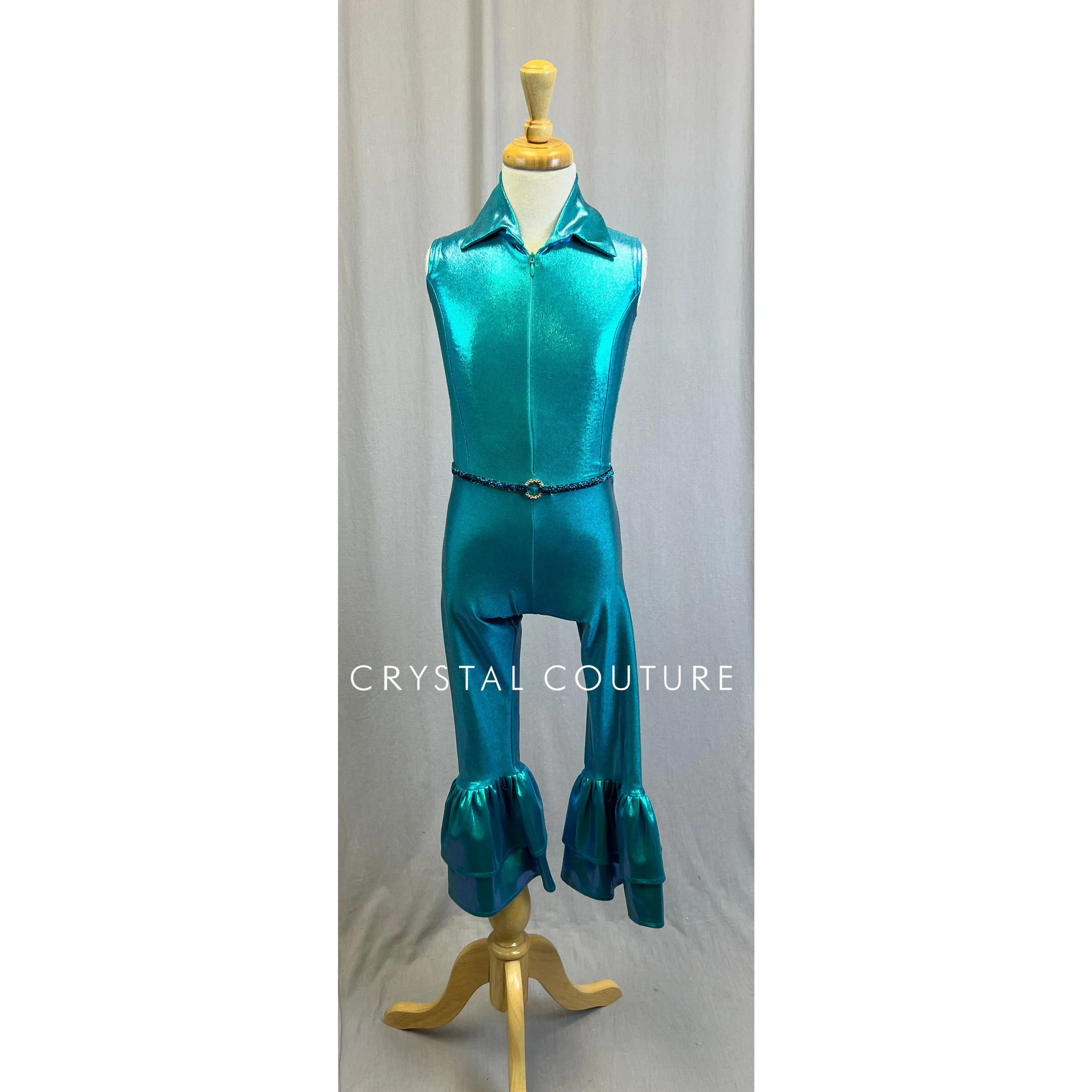 *Custom* Iridescent Flare Leg Jumpsuits