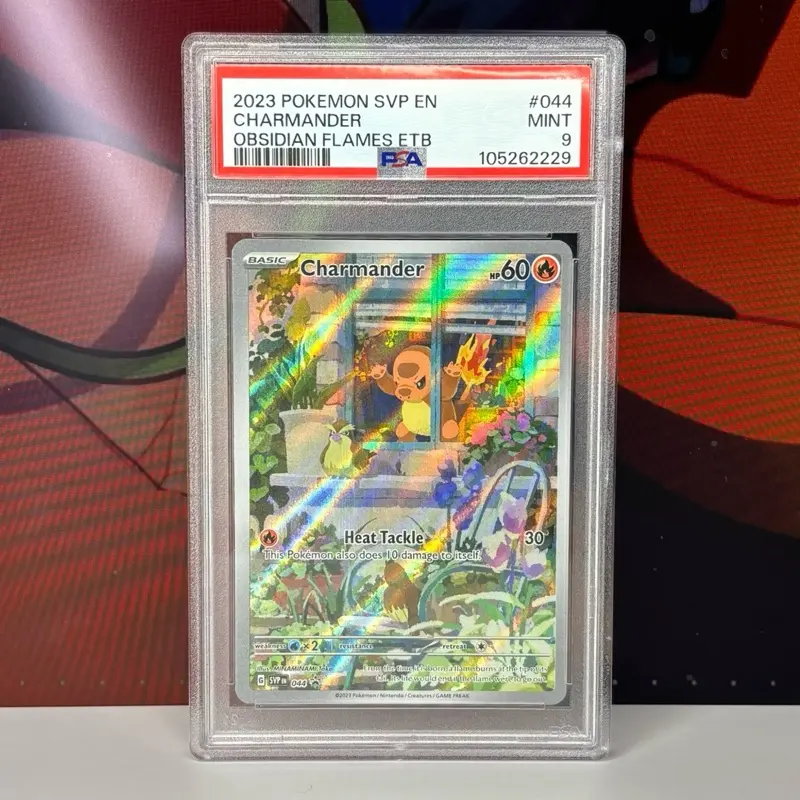 Pokemon TCG Charmander SVP 044 Obsidian Flames ETB Promo PSA 9 MINT Collectible Trading Card Game - TikTok Shop Pokemon TCG Charmander SVP 044 Obsidian Flames ETB Promo PSA 9 MINT Collectible Trading Card Game - TikTok Shop