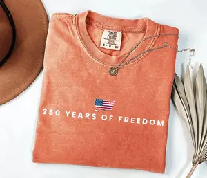 Comfort Colors 250 Years Of Freedom Shirt USA Anniversary Shirt Freedom Tee American 250 Merchandise 4th of July Shirt